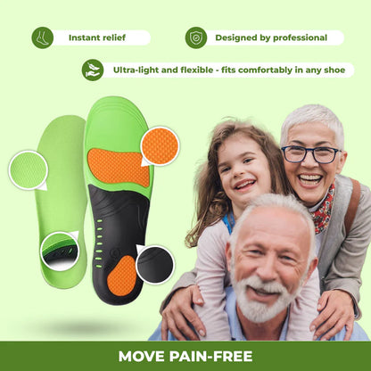 Orthopedic Insoles - Pain relieving and shock absorbing
